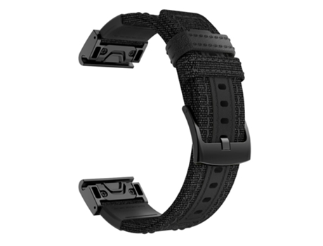 Correa de piel auténtica para Garmin Fenix 5 Plus/Fenix 3 - negro