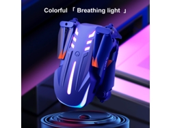 Mini dron plegable K109 con luz de respiración colorida de una sola cámara 4K (1 baterías - Duración de la batería: 12 min - Negro) YIZHOOD
