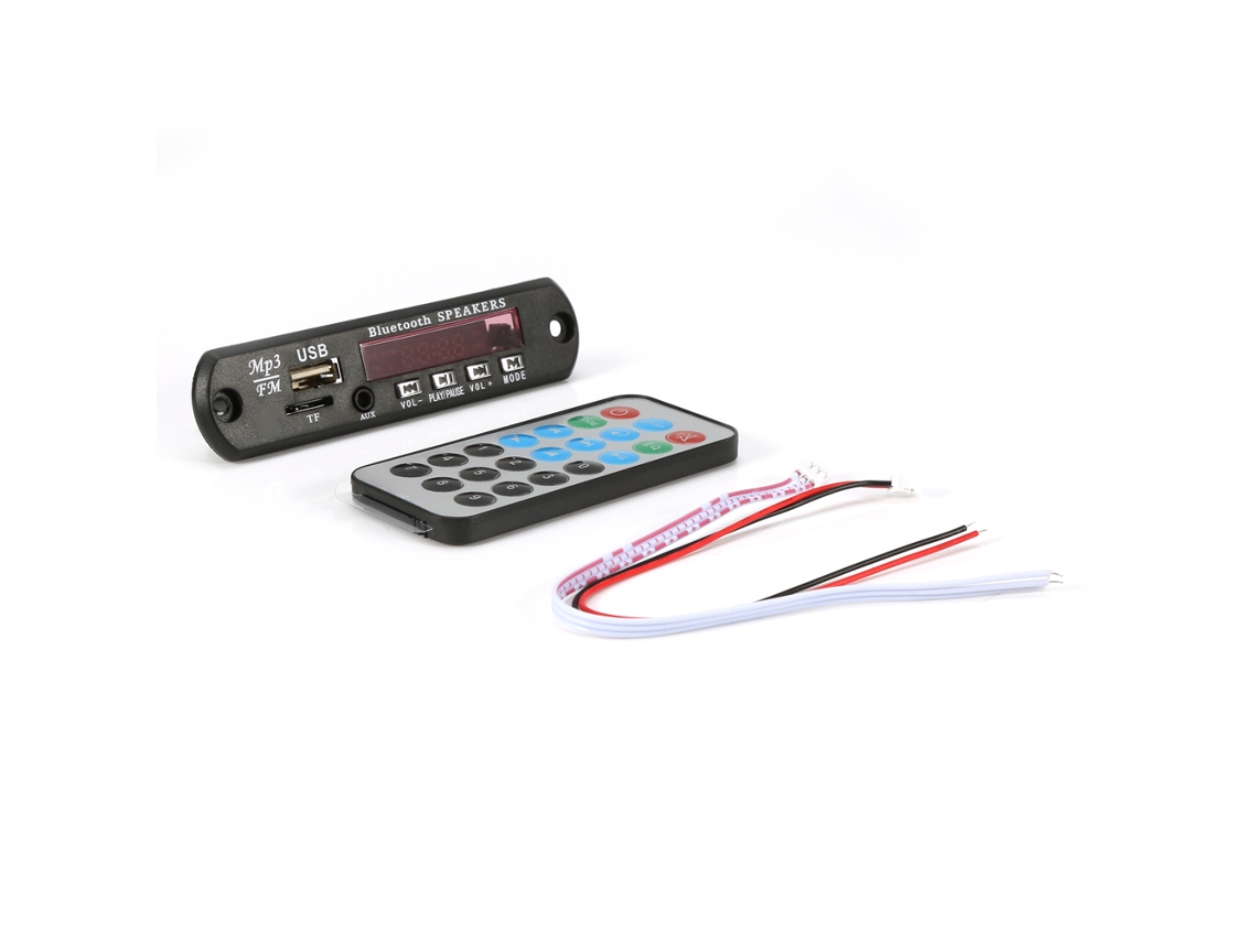 Placa Decodificadora Mp3 Bluetooth De 12 V Con Usb, Tf, Fm, Aux Y Pantalla Led. Compatible Con Flac, Wav Y Wma.