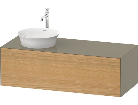 DURAVIT Tulip blanco, mueble de pared, ancho 1300 x fondo 550mm, con 1x extraíble, con tecnología tip-on, WT4977L