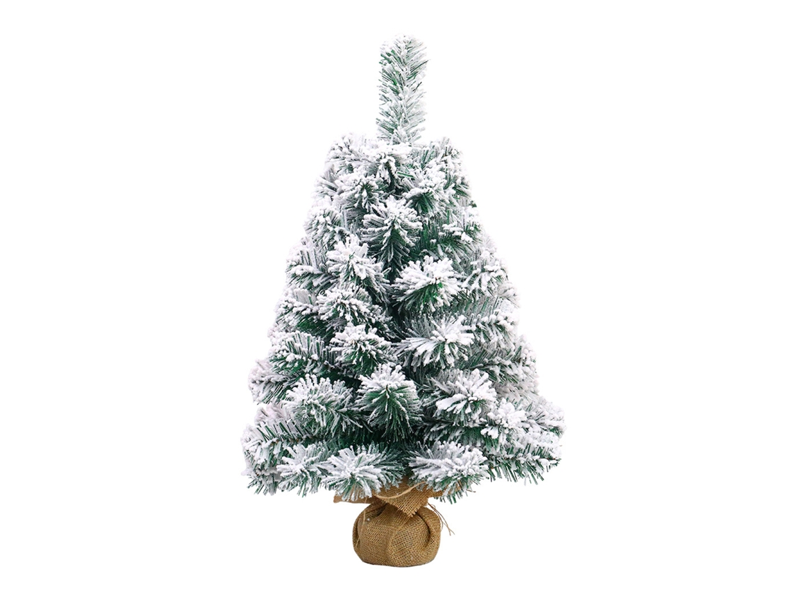 Árbol de Navidad nevado de escritorio de 60 cm