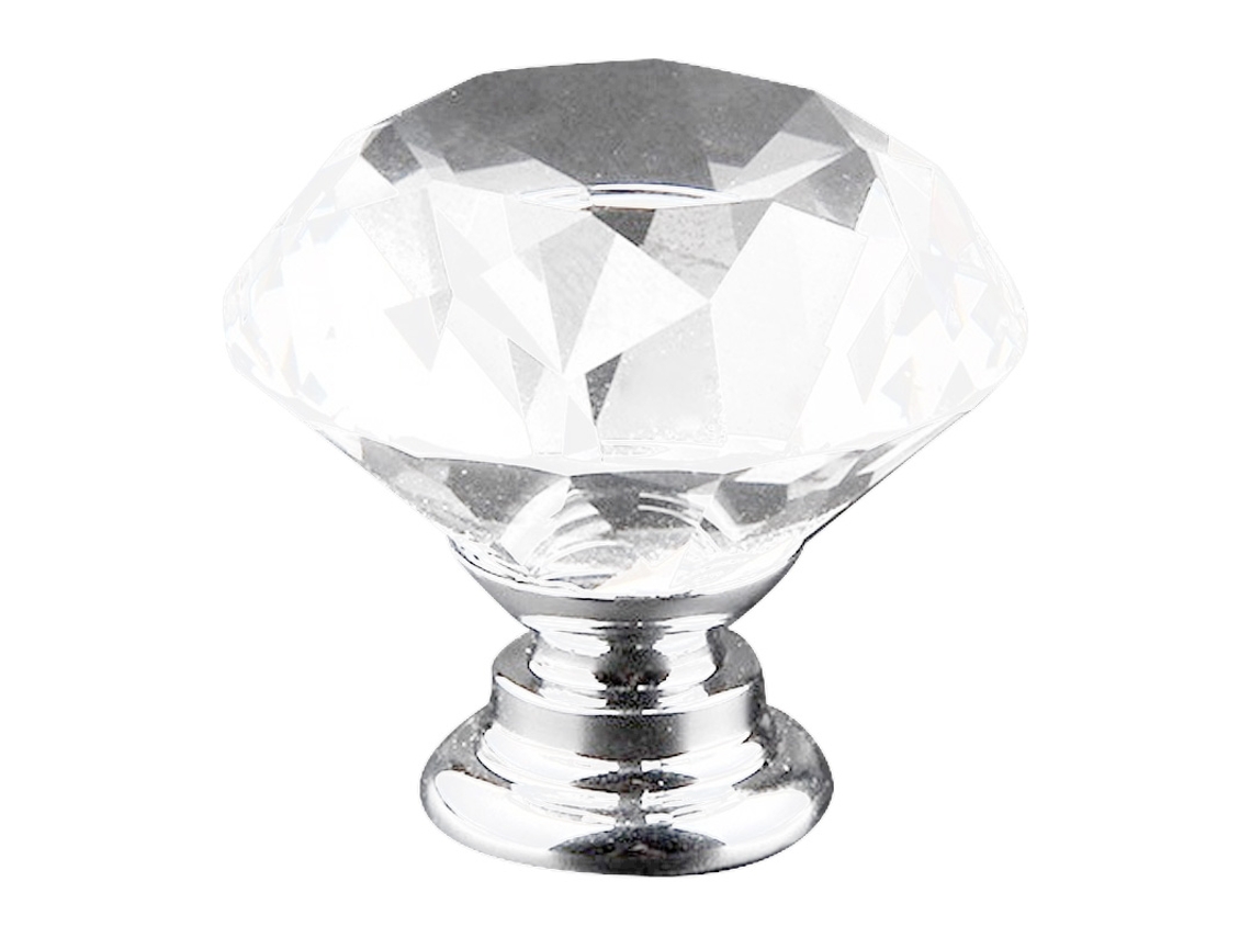 20 Tiradores De Cristal Para Cajones, Aleación Antioxidante, Transparentes, 30 Mm