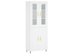 Maison Exclusive - Aparador Alto Madera Contrachapada Blanco 69,5x34x180 Cm