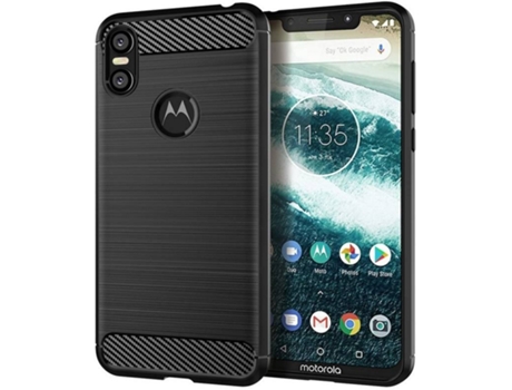 Carcasa Motorola P30 Play Multi4you Gel TPU Carbono Negro