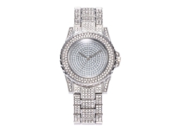 Reloj De Pulsera De Acero Inoxidable Para Mujer Con Brillantes Diamantes De Imitación, Esfera De Cuarzo, Moda De Lujo.