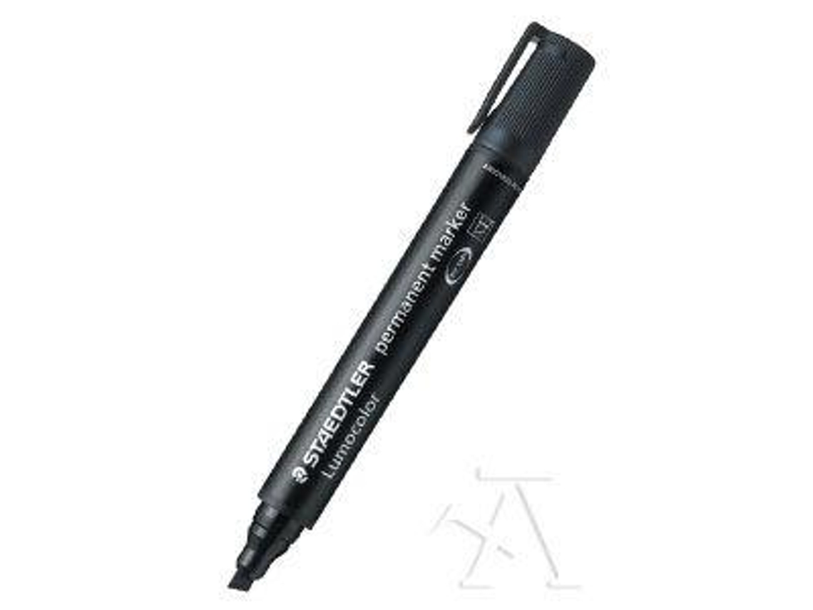 Pack 10 Rotulador Lumocolor 350 Negro Punta Biselada