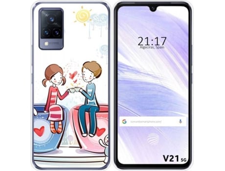 Carcasa Vivo V21 5G TUMUNDOSMARTPHONE Café Multicolor