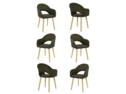 Sillas De Comedor Goeurvant 1316(pack De 6, Naranja, Chenilla)