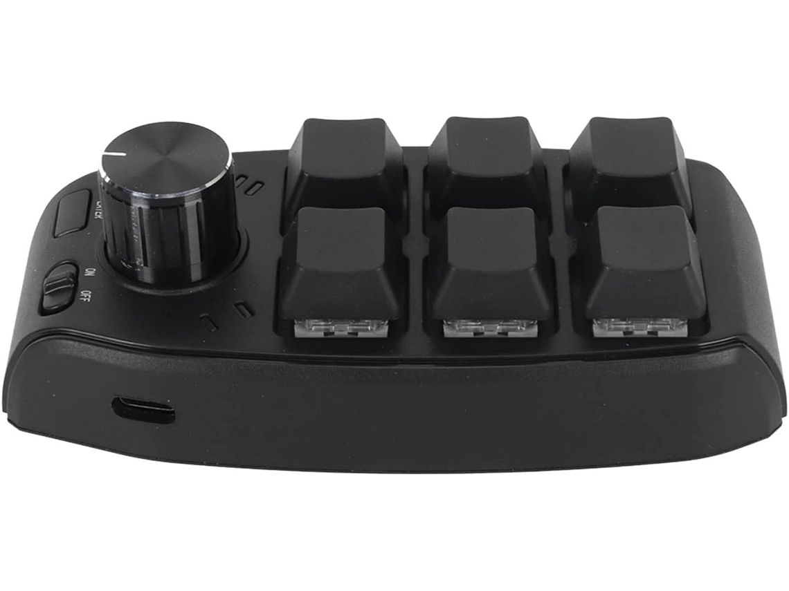 Teclado Mecánico De 6 Botones Con 1 Botón Programable E Interruptor Rojo.
