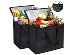 Bolsas térmicas para supermercado, opción ecológica para transportar alimentos fríos y calientes, material reciclado, bolsa reutilizable con asa.