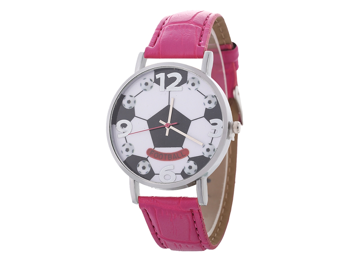Reloj De Cuarzo Elegante Casual Unisex Para Parejas Regalo (rojo Rosa)