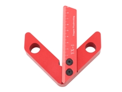 Herramienta De Medición Para Carpintería, Buscador De Centro, Calibre De Ángulo 45°/90°, Trazador De Líneas, Aluminio Rojo