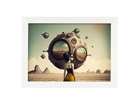 NACNIC Poster Guía En Estilo Surrealismo Cinematográfico Ilustraciones Y Grabados De Historieta Abstracta Y Artística A3 Marcos Blancos