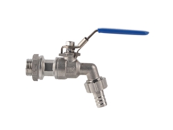 Válvula De Bola De Grifo De Acero Inoxidable 1/2 Pulgada Manguera Sin Soldadura Bulkhead Rosca 13mm Barb