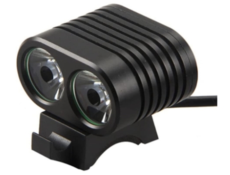 Luz de bicicleta 2X Led T6 para bicicleta Faro de bicicleta Faro de bicicleta Faro de bicicleta Luz trasera-Negro ENZONS