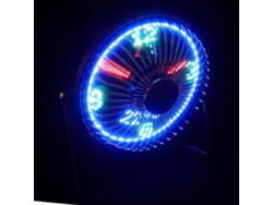 Ventilador Con Reloj Usb Integrado, Pantalla Led De Temperatura Y Sin Motor.