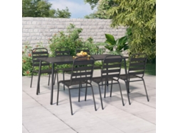 Conjunto de comedor de jardín de 2 piezas en acero antracita Dkd Home Decor