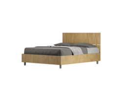 Cama con Almacenamiento y Cabecero Contenedor Recto Demas ITYHOME Marrón (210x50x145cm)