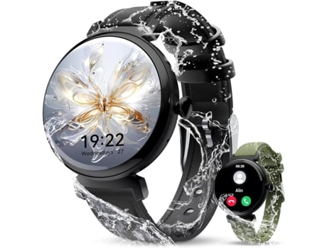 Smartwatch femenino con pantalla de 1.04", rastreador de fitness, monitor de sueño y oxígeno - CHRONUS.