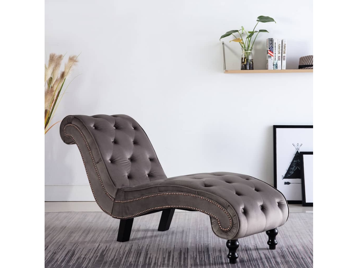 Diván | Sofá De Terciopelo Gris Wsd322986