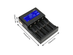Cargador De Baterías Inteligente (pantalla Digital Lcd De 4 Ranuras) Universal Para 18650 Etc 110-240v Enchufe Eu