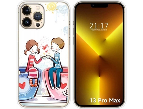 Carcasa iPhone 13 Pro Max (6.7) TUMUNDOSMARTPHONE Café Dibujos Multicolor
