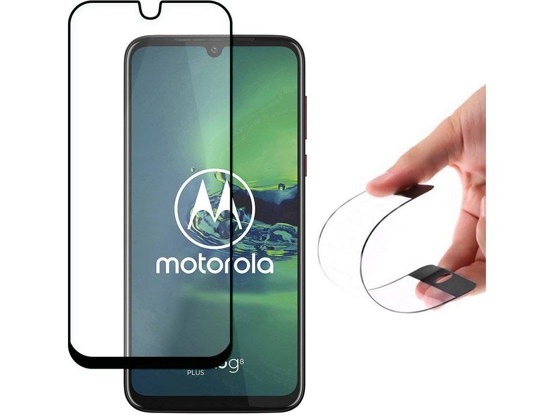 Protector Cristal Templado Motorola Moto G8 Plus Lmobile Full Cover Negro