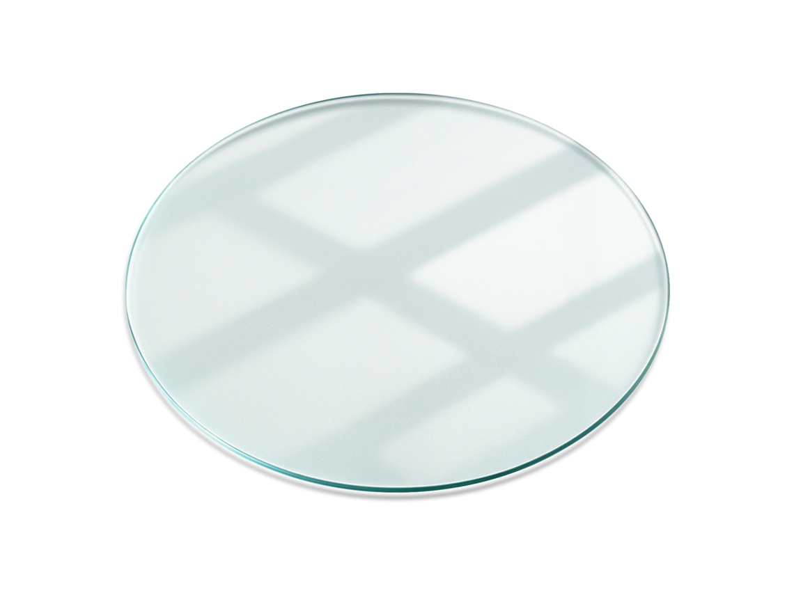 Tablero de mesa redonda de vidrio Espelharte (50 cm - transparente)