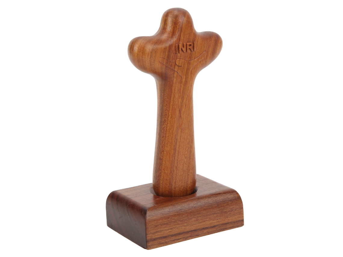 Gran Cruz De Madera Rústica Australiana Hecha A Mano, Adorno De Mesa Duradero.