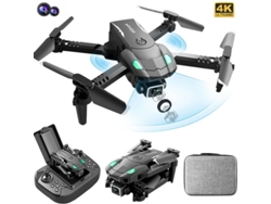 Minidron S128 Bestvite con cámara 4K para evitar obstáculos en 3 lados (cámara dual, batería de 10 min, 2 baterías, negro)