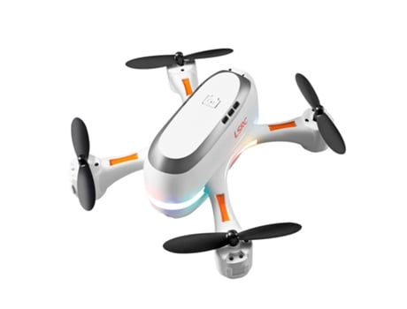 H28 Mini Dron con luz LED de colores con una sola cámara 480P (3 batería Duración de la batería: 8 min Blanco) YIZHOOD