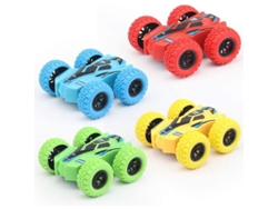 Paquete De 4 Camiones De Doble Descarga Con Suv De Rotación Inercial Para Niños, Juguete Para Trepar