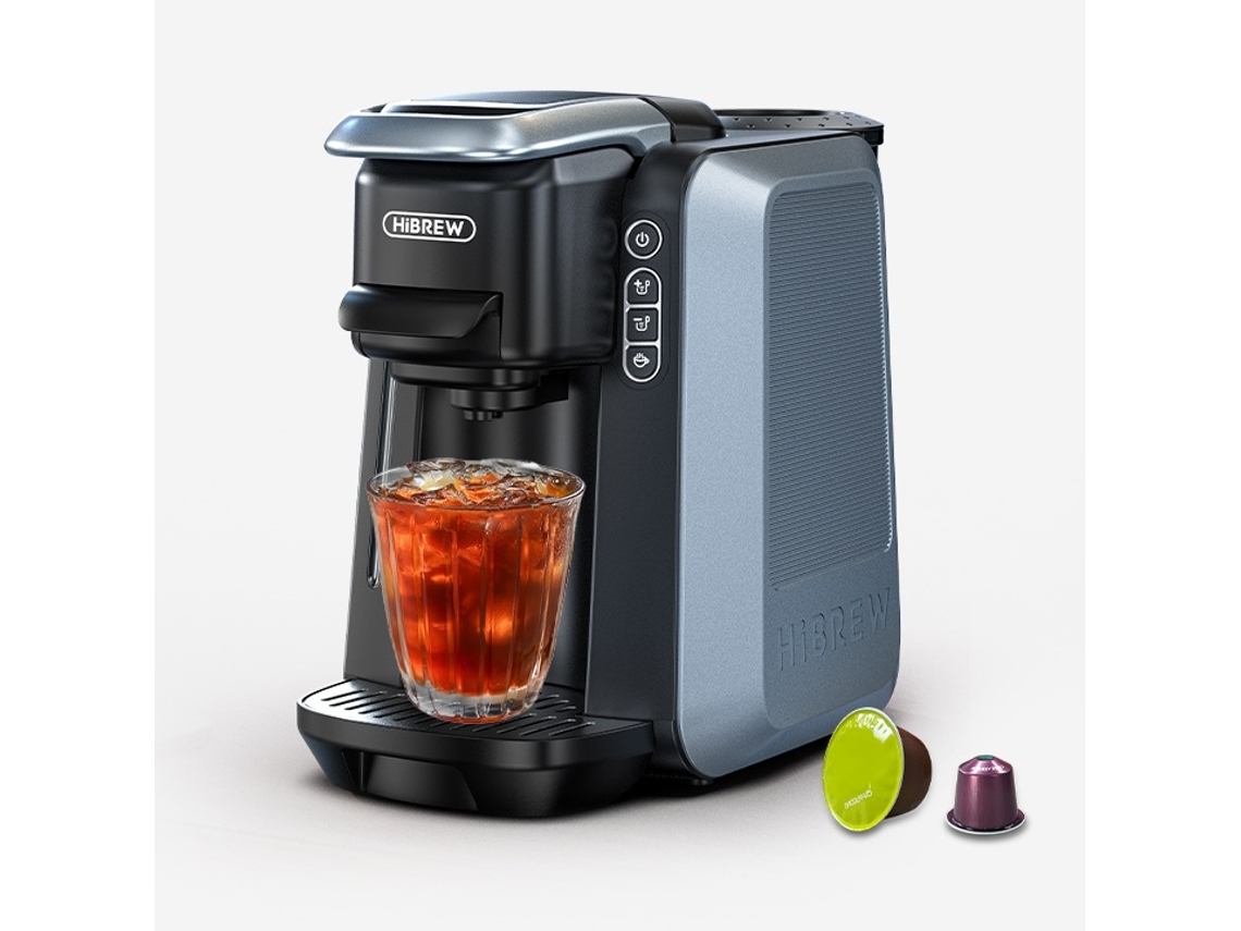 Máquina de café expreso 5 en 1 H6 20 Bar, reconoce automáticamente 4 tipos de cápsulas, ajusta automáticamente la configuración de preparación.
