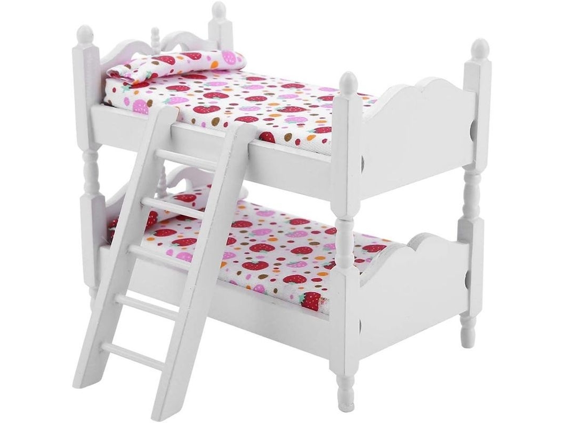 Litera De Madera Para Muñecas A Escala 1:12 Con Accesorios En Miniatura (rosa Fresa)