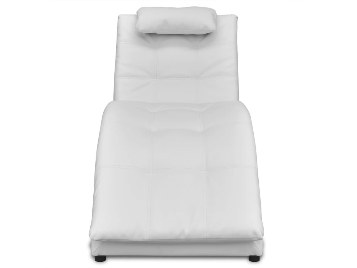 Maison Exclusive - Diván Con Almohada De Cuero Sintético Blanco
