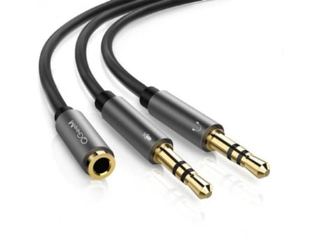 Cable de Audio QGEEM AU06 (Jack - 0.2 m - Negro)