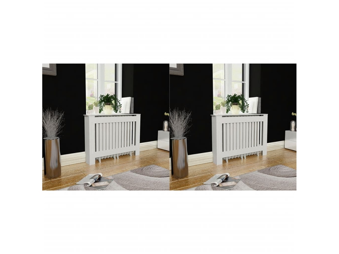 Cubre radiadores 2 piezas MDF 112 cm blanco DKD HOME DECOR