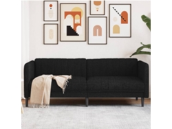 Sofá De 3 Plazas | Sofá De Salón | Sofá De Descanso Tela Negro