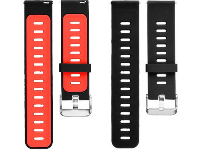 Correa Silicona WISETONY Huawei Watch GT y W2,Honor Magic, Amazfit 1, 2 negro rojo