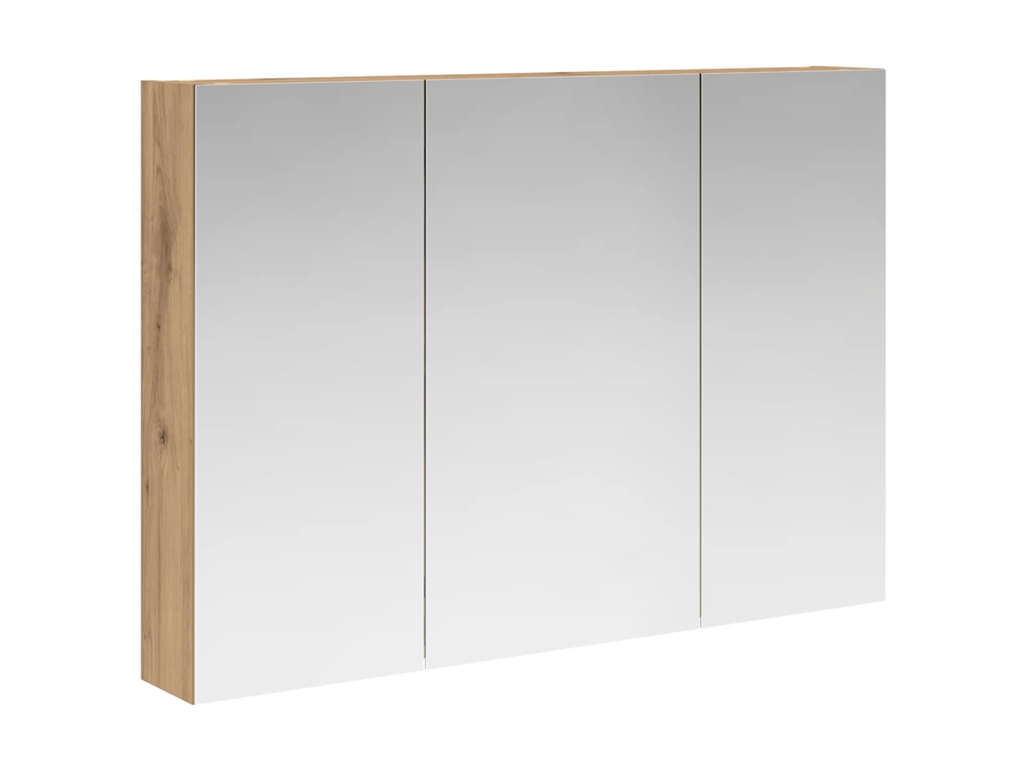Maison Exclusive - Armario Con Espejo De Baño Roble Artesanal 100 X 14,5 X 70 Cm