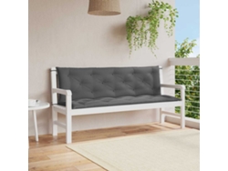 Cojín para banco de jardín, 150 x 7 cm, tela Oxford antracita, DKD Home Decor (5050)
