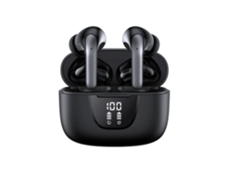 Auriculares Cw39 Bluetooth 5.3 con 76 Horas De Duración De La Batería Ipx7 Pantalla Led A Prueba De Agua Carga Inalámbrica Negro YEMAESRE