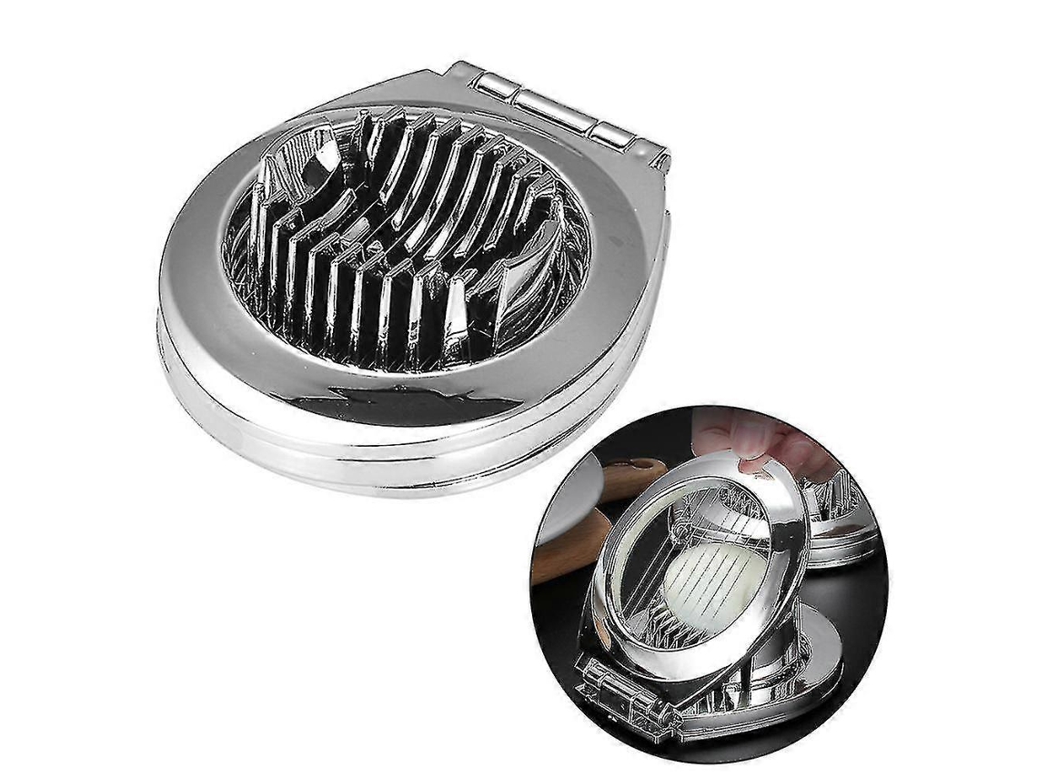 Cortador de huevos 2 en 1 de acero inoxidable: herramienta multifuncional para cortar huevos y fruta en la cocina.