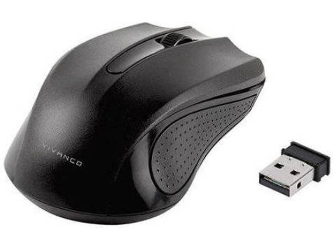 Ratón VIVANCO IT-MS RF (Inalámbrico - Óptico - 1000 dpi - Negro)