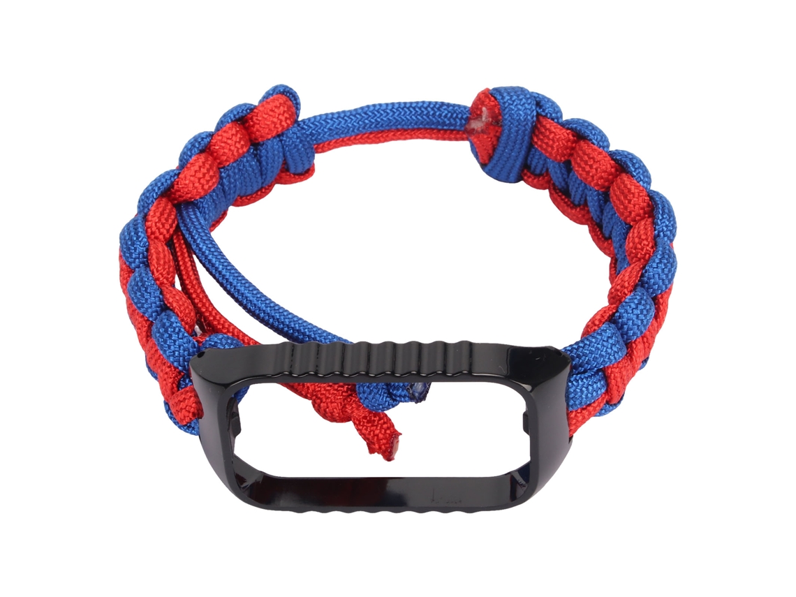 Pulsera De Paracord 2 En 1 Con Funda Protectora Para Redmi Band 2 Azul Rojo