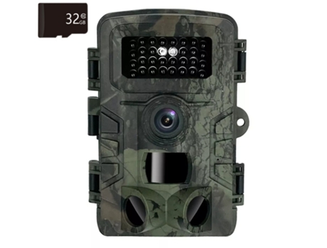 Cámara Pr700 + Tarjeta Micro SD 32Gb Grabación de Video y Fotos 20Mp Detección de Movimiento Visión Nocturna Impermeable Fullhd WARM