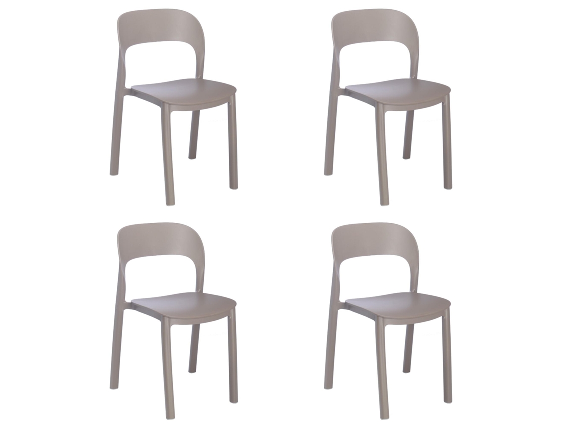Set 4 Sillas Interior, Exterior Chocolate Ona Garbar