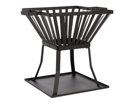 RedFire Brasero canasta Denver acero 51,5x39x45 cm negra 85015