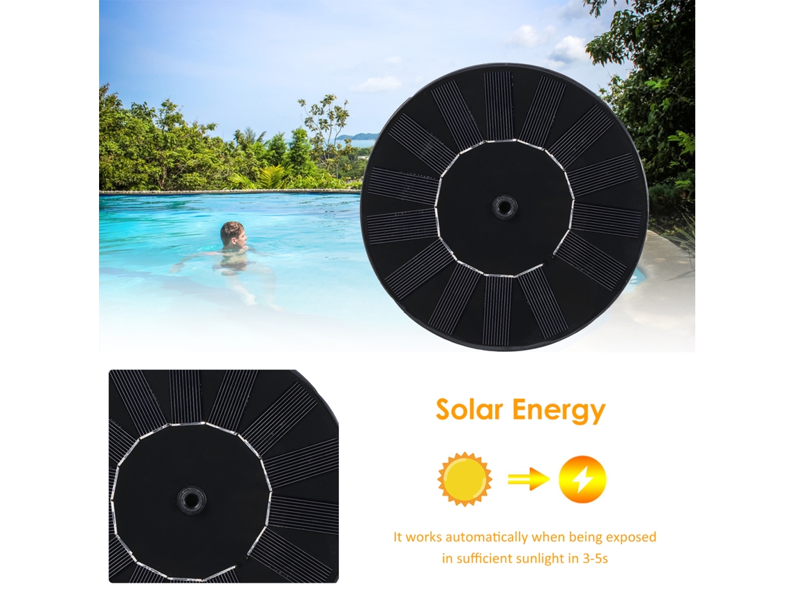 Rebe-kit De Bomba De Agua Solar Con Decoración Floral Para Fuente Diy: Jardín, Piscina, Patio, Ave, Tanque De Peces Y Piscina