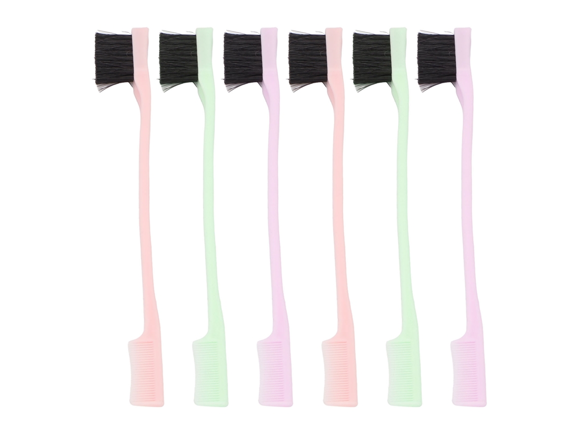 6 Piezas Cepillo Peine De Borde Dual Para Estilizar Cabello Y Cejas